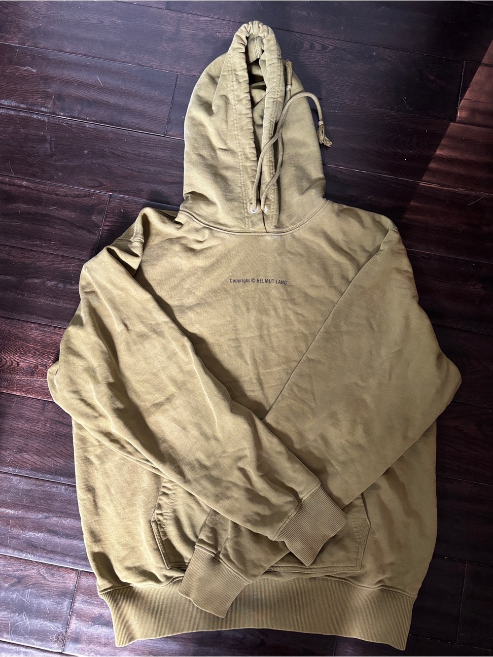 Helmut Lang 2022 olive green hoodie